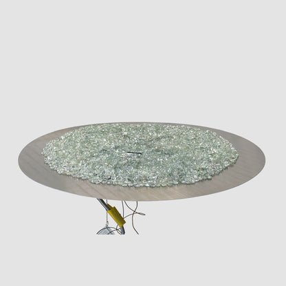 The Outdoor GreatRoom Company Crystal Fire Plus 20" Round Direct Spark LPG Gas Burner Insert and Plate Kit