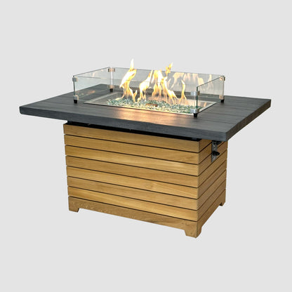 The Outdoor GreatRoom Company Darien Everblend 30" Rectangular Gas Fire Pit Table