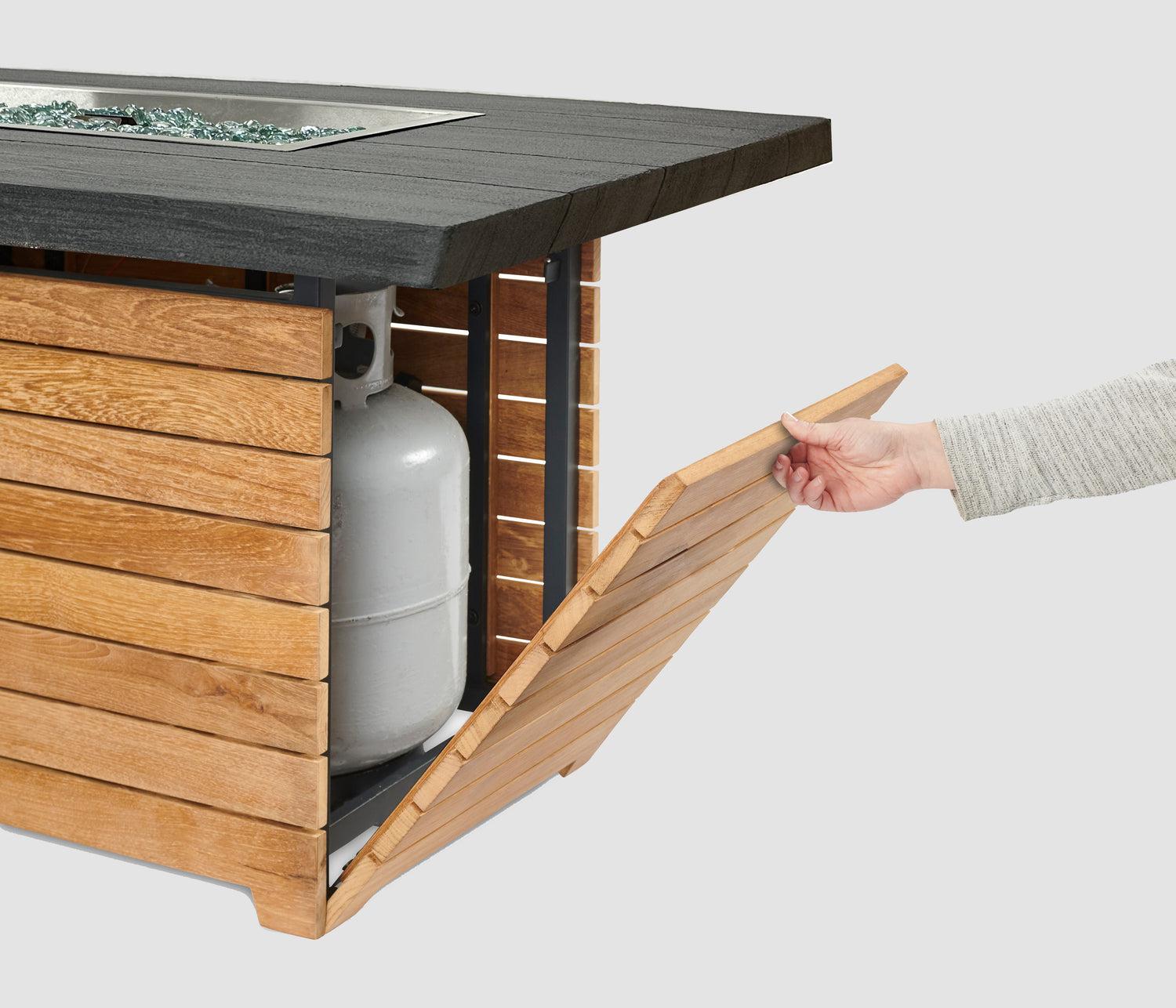 The Outdoor GreatRoom Company Darien Everblend 30" Rectangular Gas Fire Pit Table