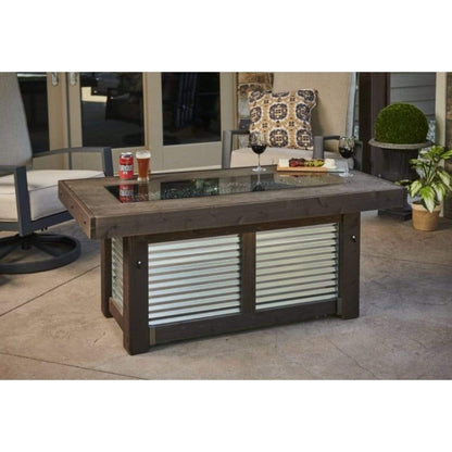 The Outdoor GreatRoom Company 57" Denali Brew Linear Gas Fire Pit Table