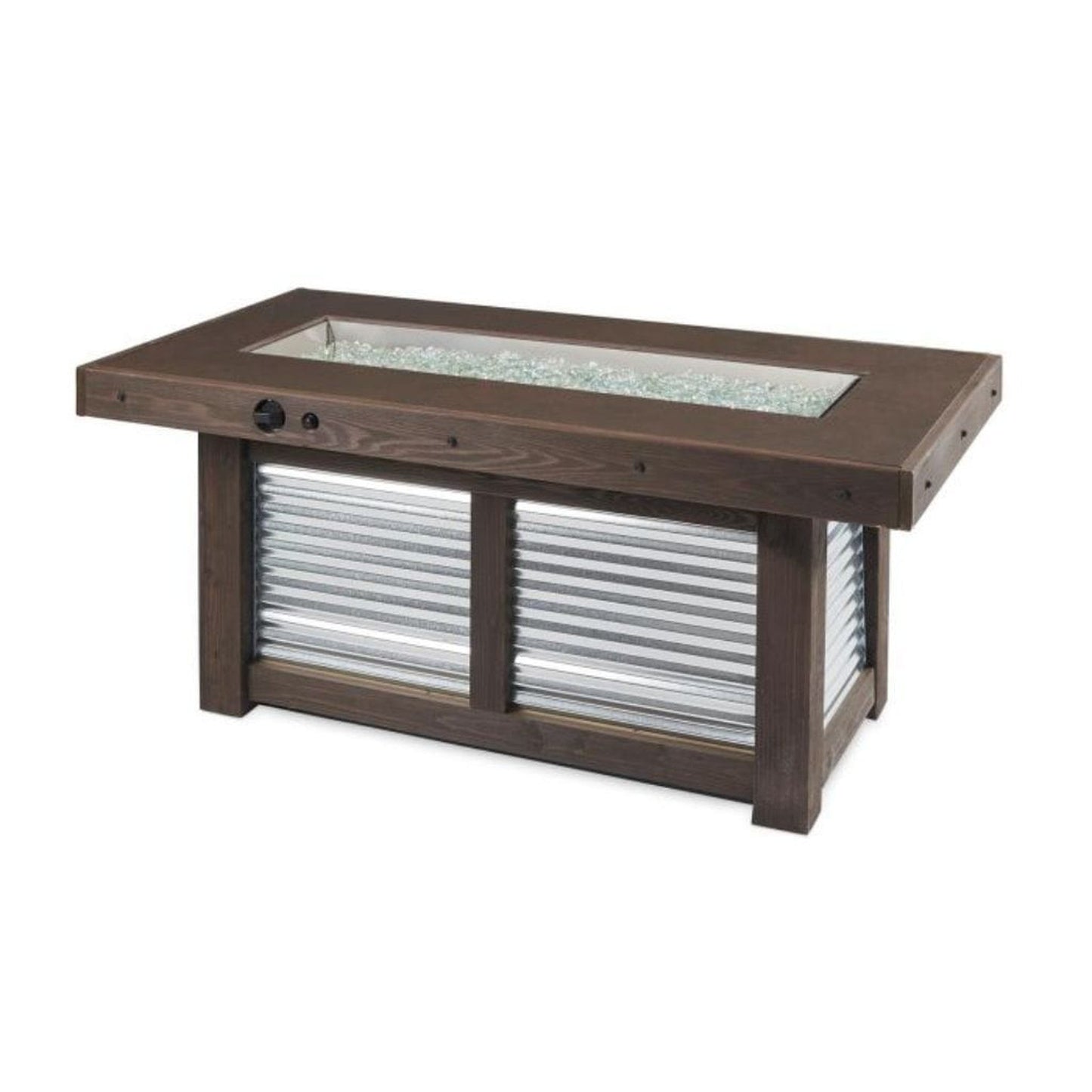 The Outdoor GreatRoom Company 57" Denali Brew Linear Gas Fire Pit Table