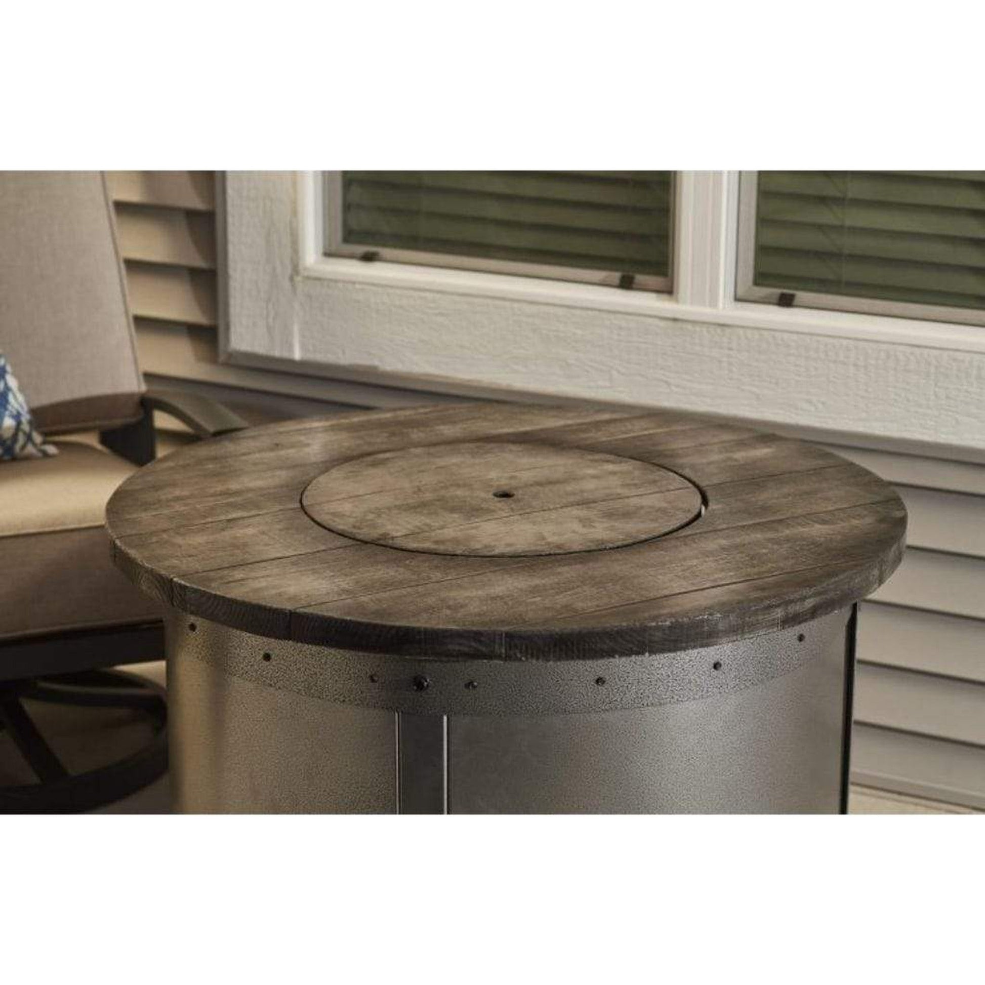 The Outdoor GreatRoom Company 39" Edison Round Gas Fire Pit Table