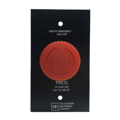 The Outdoor GreatRoom Company Emergency Stop Button for Crystal Fire Plus Burner