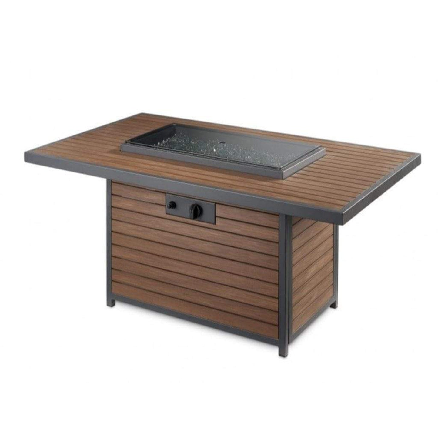 The Outdoor GreatRoom Company 50" Kenwood Rectangular Chat Height Gas Fire Pit Table