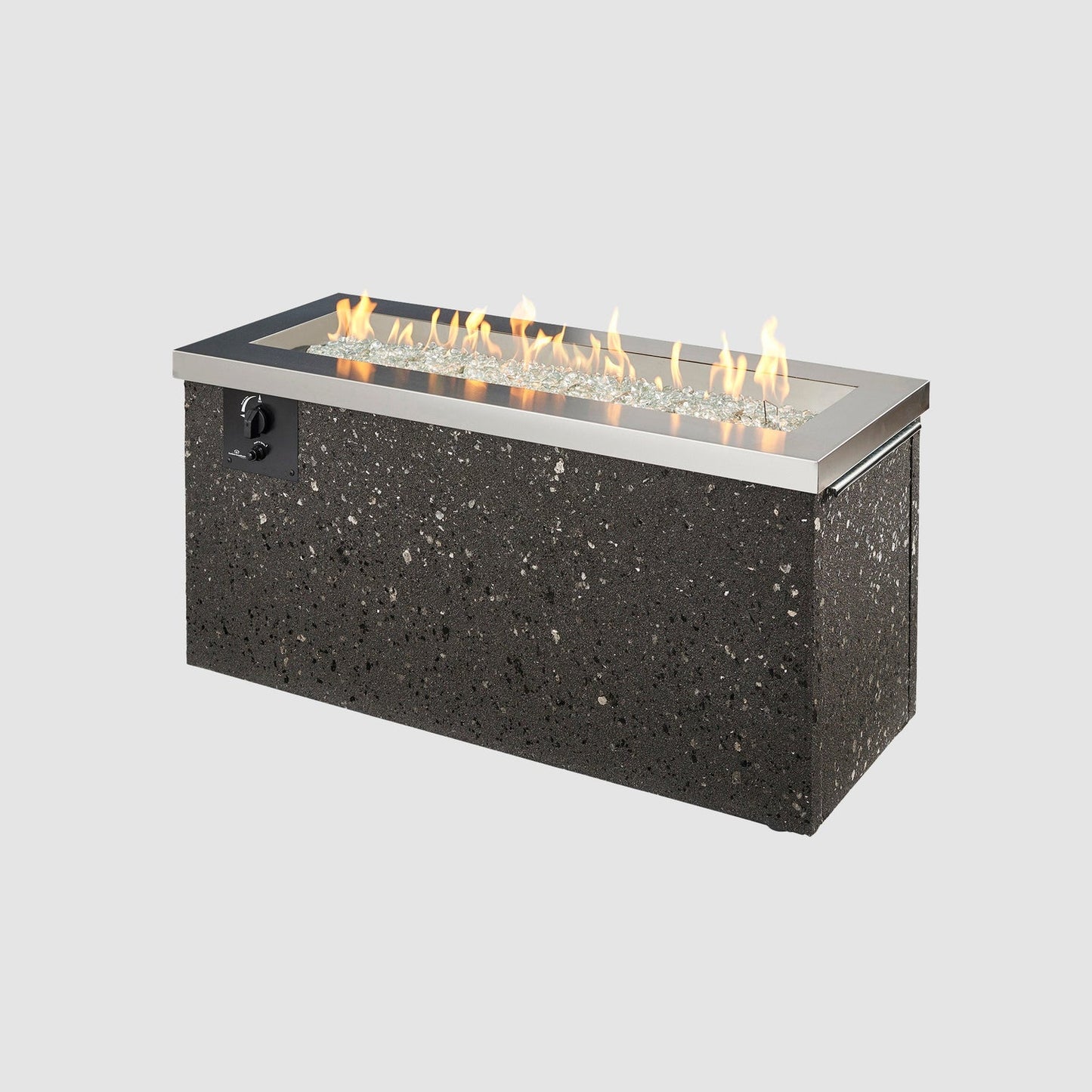 The Outdoor GreatRoom Company Key Largo 48" Stainless Steel Linear Gas Fire Pit Table