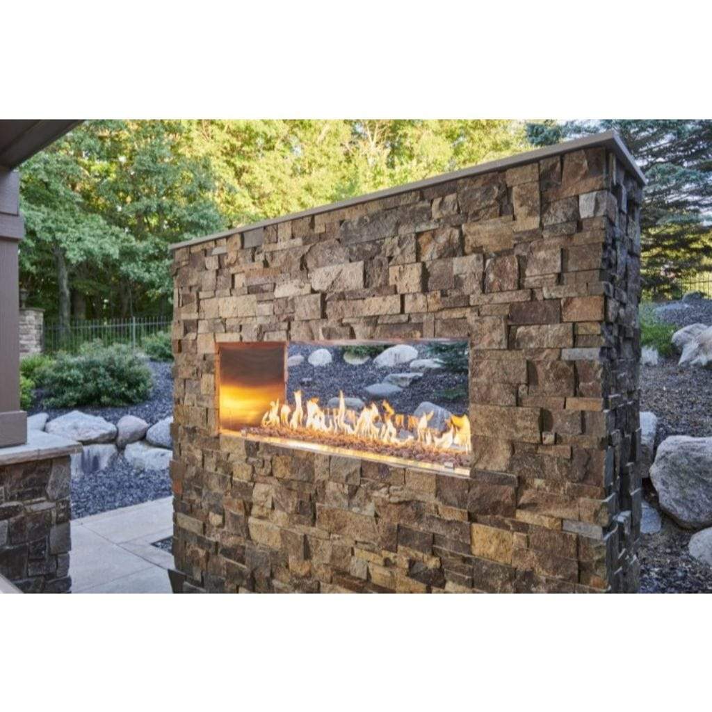 The Outdoor GreatRoom Company Manual Ignition See-Through Ready-To-Finish Fireplace