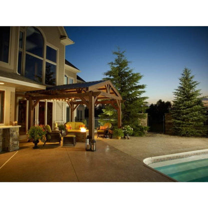 The Outdoor GreatRoom Company Mocha Lodge II Wood Pergola Kit