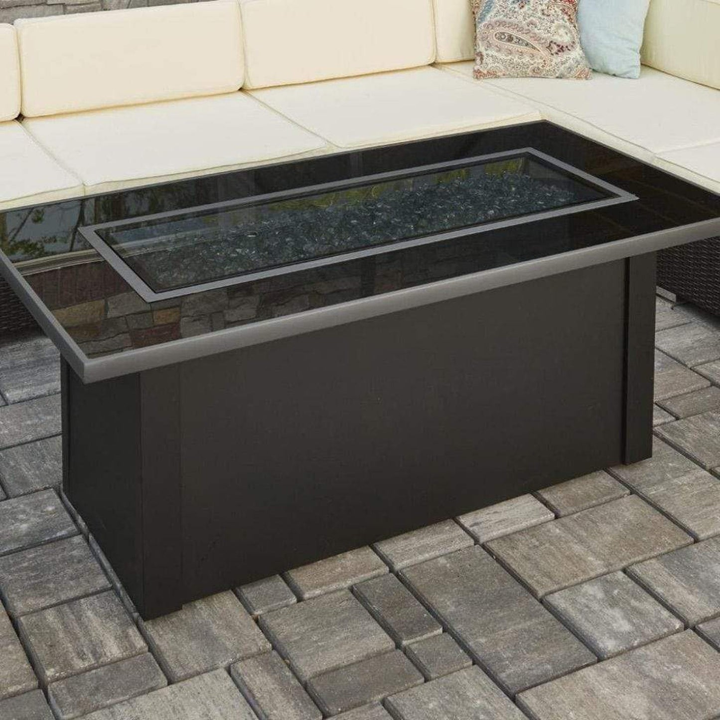 The Outdoor GreatRoom Company Monte Carlo 59" Linear Gas Fire Pit Table
