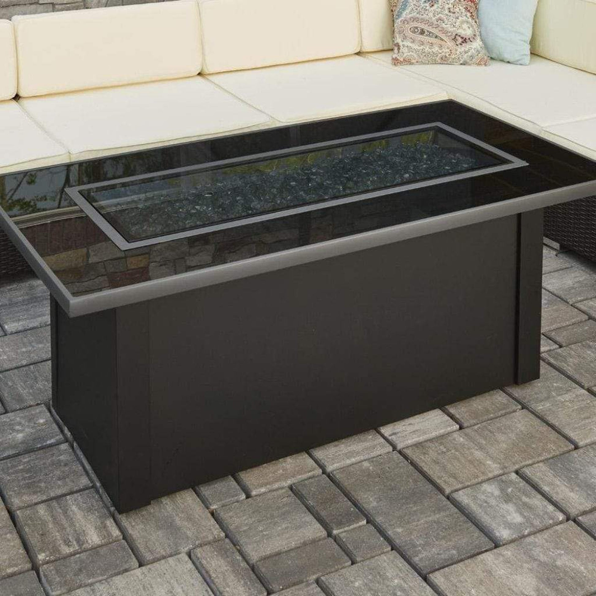 The Outdoor GreatRoom Company Monte Carlo 59" Linear Gas Fire Pit Table