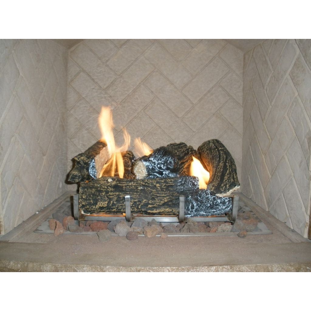 The Outdoor GreatRoom Company Outdoor Ceramic Fiber Log Set with Grate