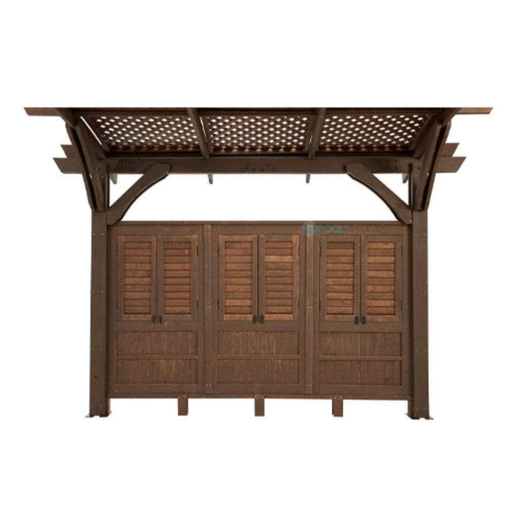 The Outdoor GreatRoom Company Privacy Wall for 16' x 16' Sonoma Arched Wood Pergola