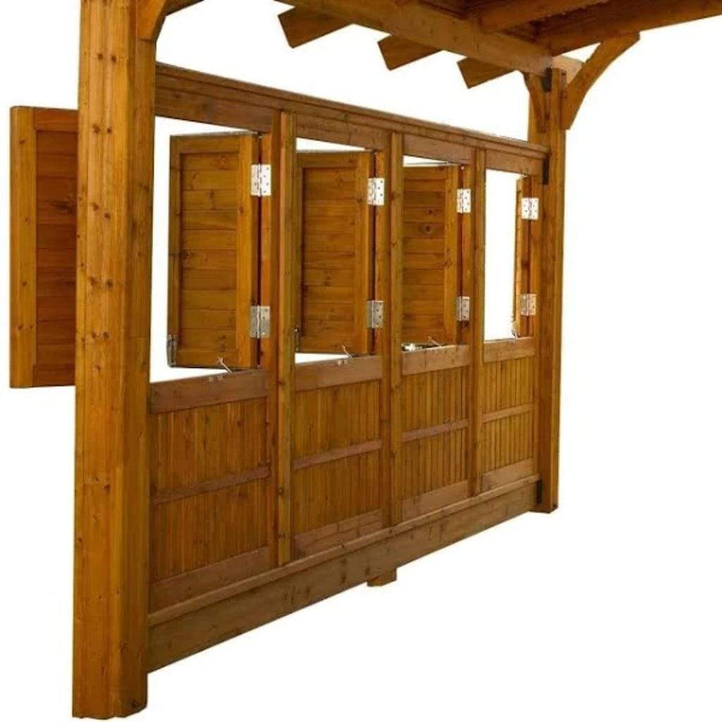 The Outdoor GreatRoom Company Privacy Wall for 16' x 16' Sonoma Arched Wood Pergola