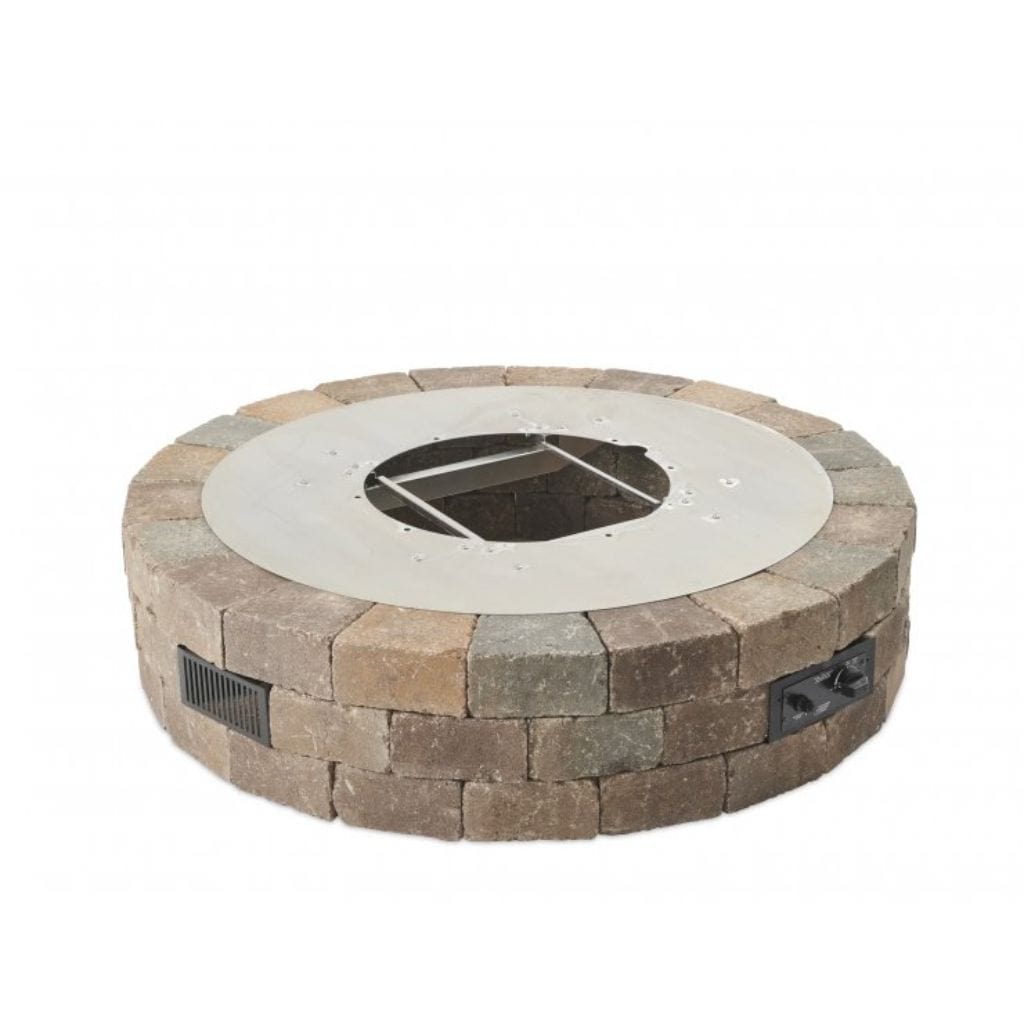 The Outdoor GreatRoom Company Round 52" Bronson Block Gas Fire Pit Kit