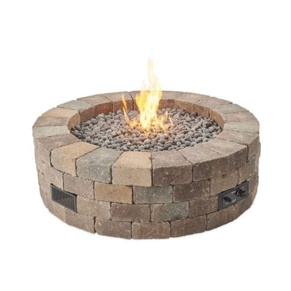 The Outdoor GreatRoom Company Round 52" Bronson Block Gas Fire Pit Kit