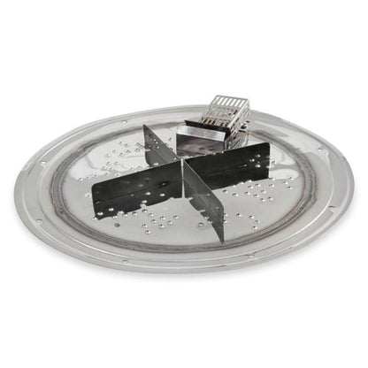 The Outdoor GreatRoom Company Round Stainless Steel Crystal Fire Gas Burner Insert
