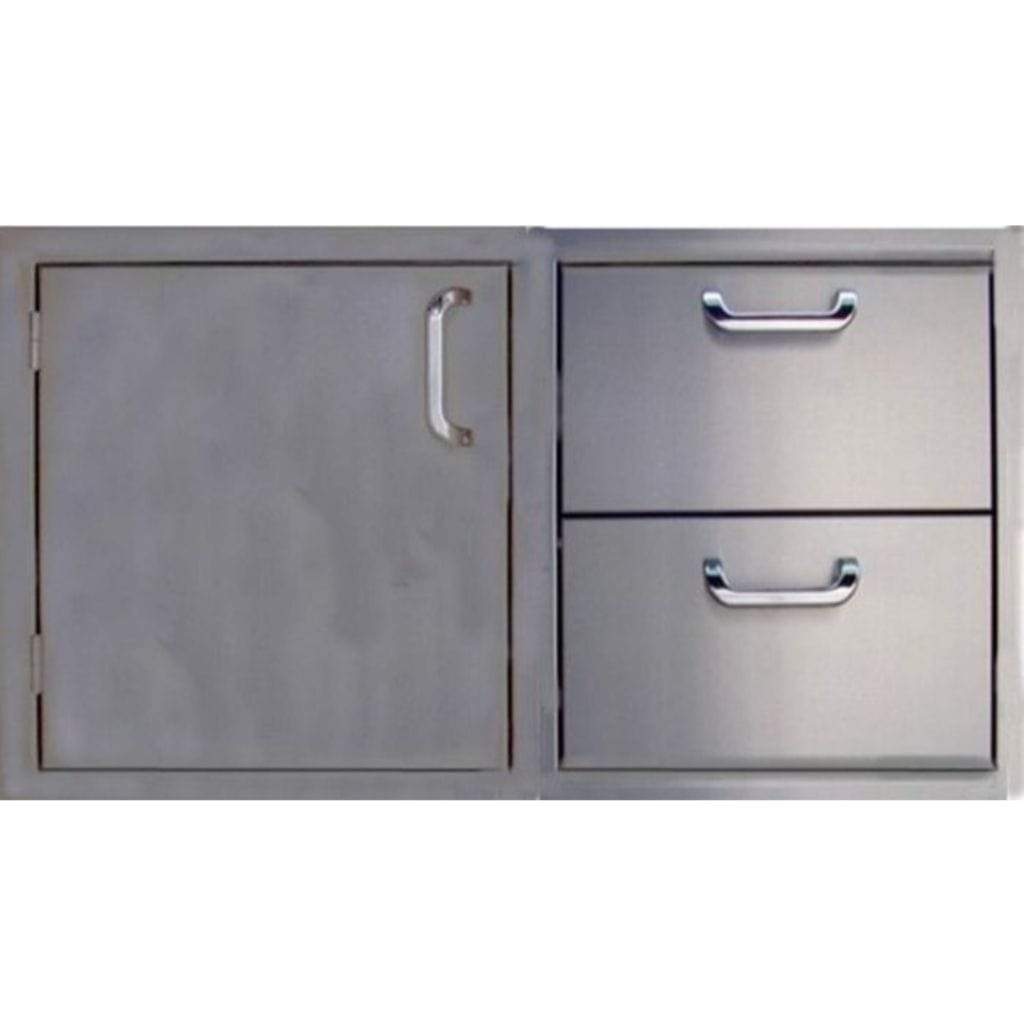 The Outdoor GreatRoom Company Stainless Steel Combination Vertical Single Access Door with (2) Drawer Storage