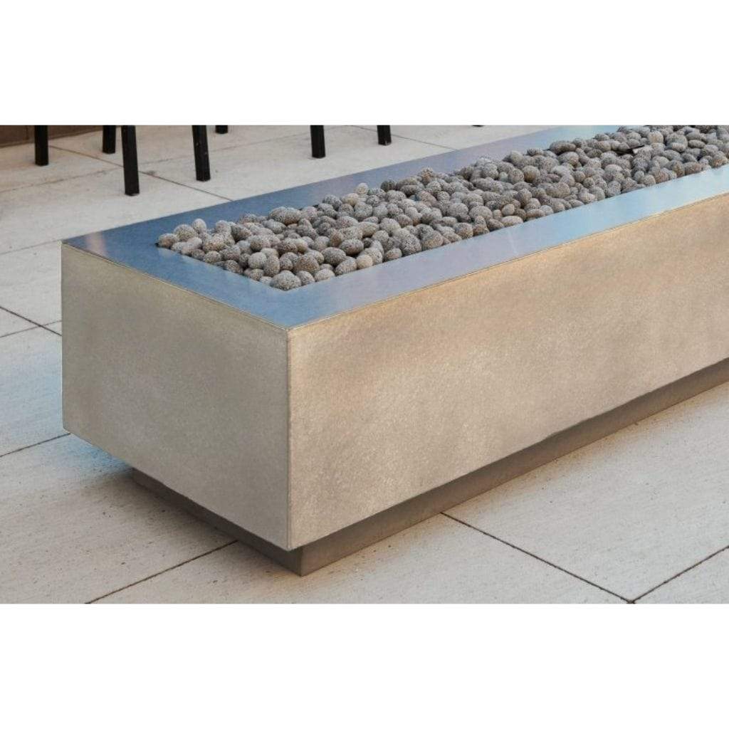 The Outdoor GreatRoom Company Stainless Steel Top Overlay for Linear Gas Fire Pit Tables