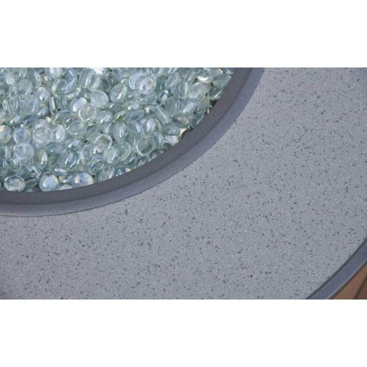 The Outdoor GreatRoom Company Stonefire 31" Brown Round Gas Fire Pit Table