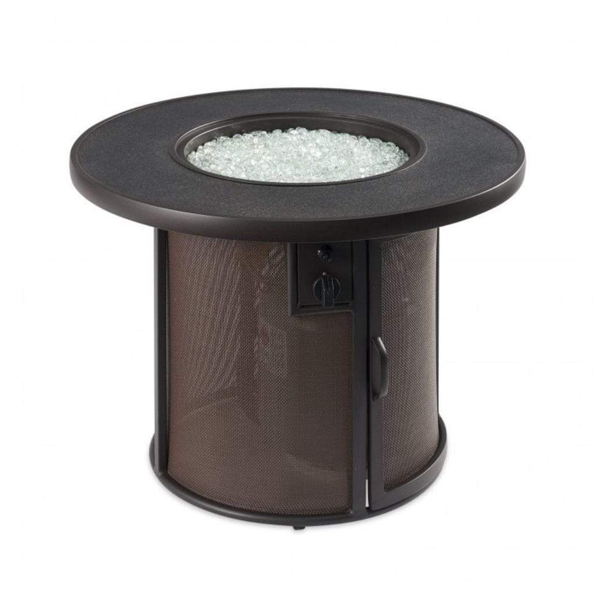 The Outdoor GreatRoom Company Stonefire 31" Brown Round Gas Fire Pit Table