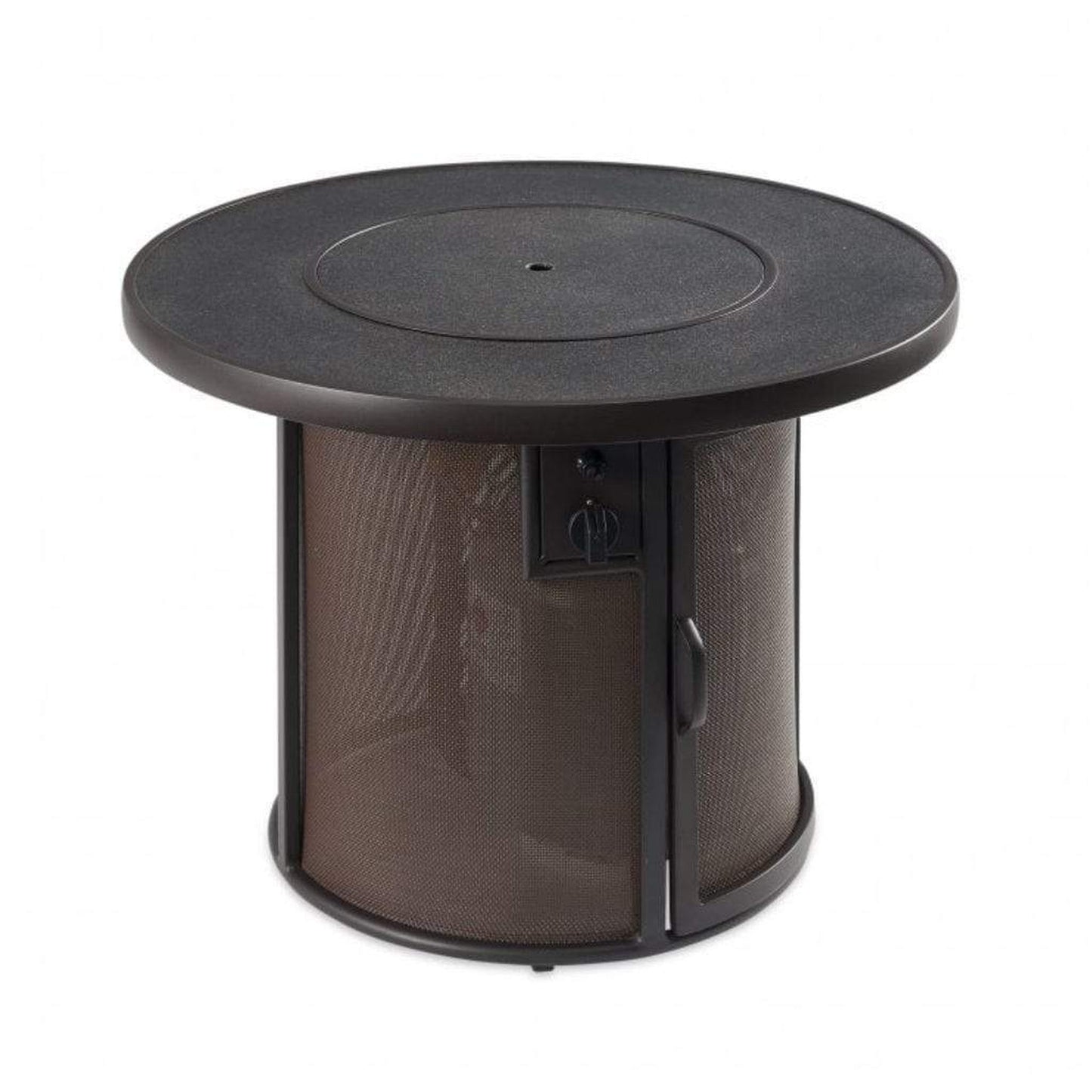 The Outdoor GreatRoom Company Stonefire 31" Brown Round Gas Fire Pit Table