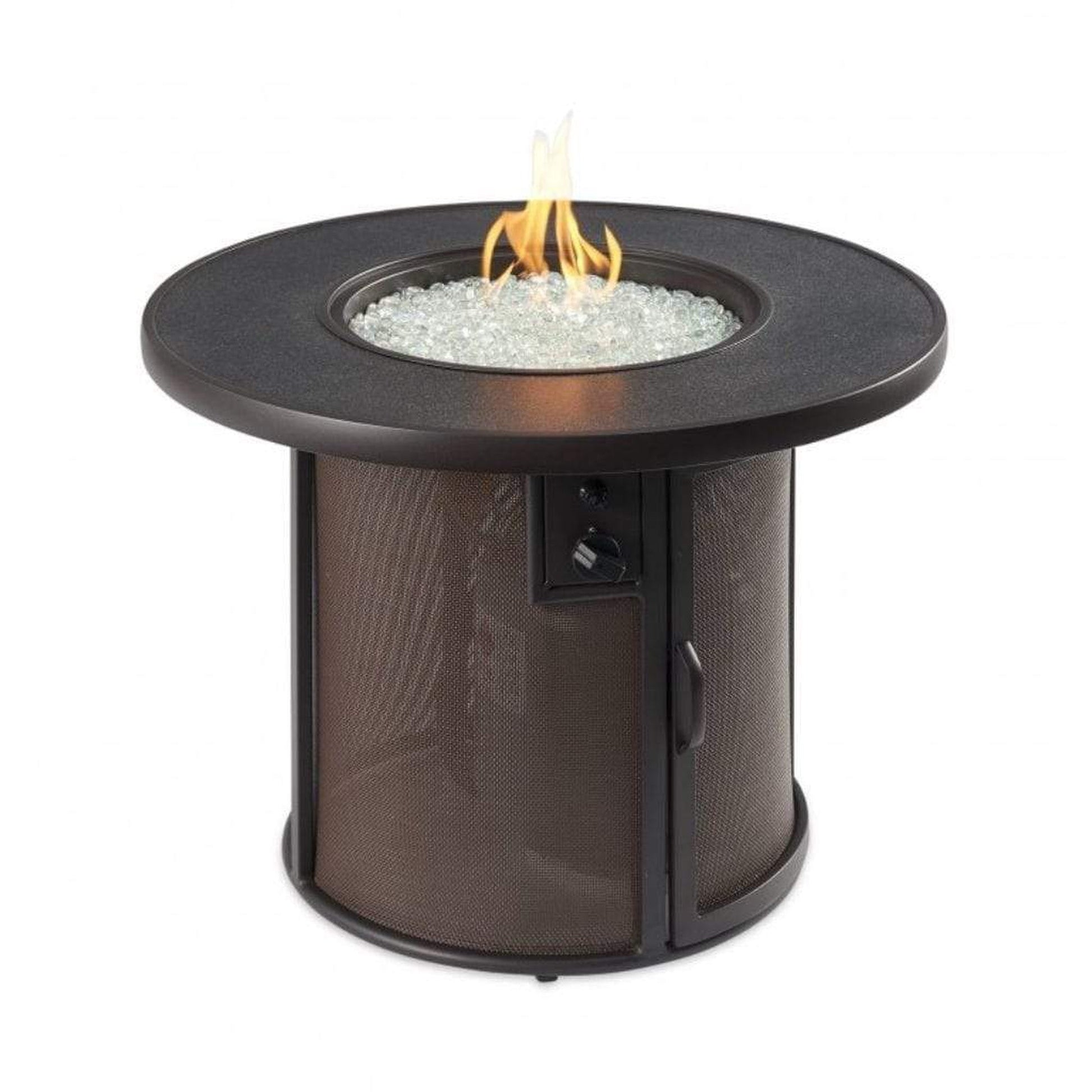 The Outdoor GreatRoom Company Stonefire 31" Brown Round Gas Fire Pit Table