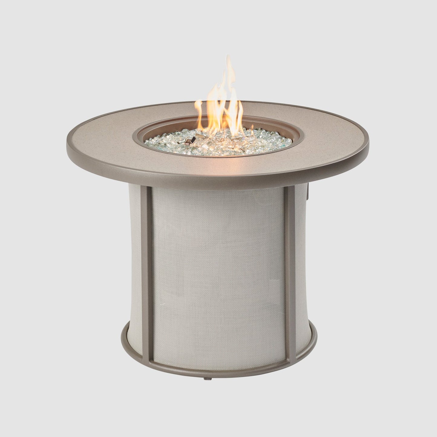 The Outdoor GreatRoom Company Stonefire 31" Grey Round Gas Fire Pit Table