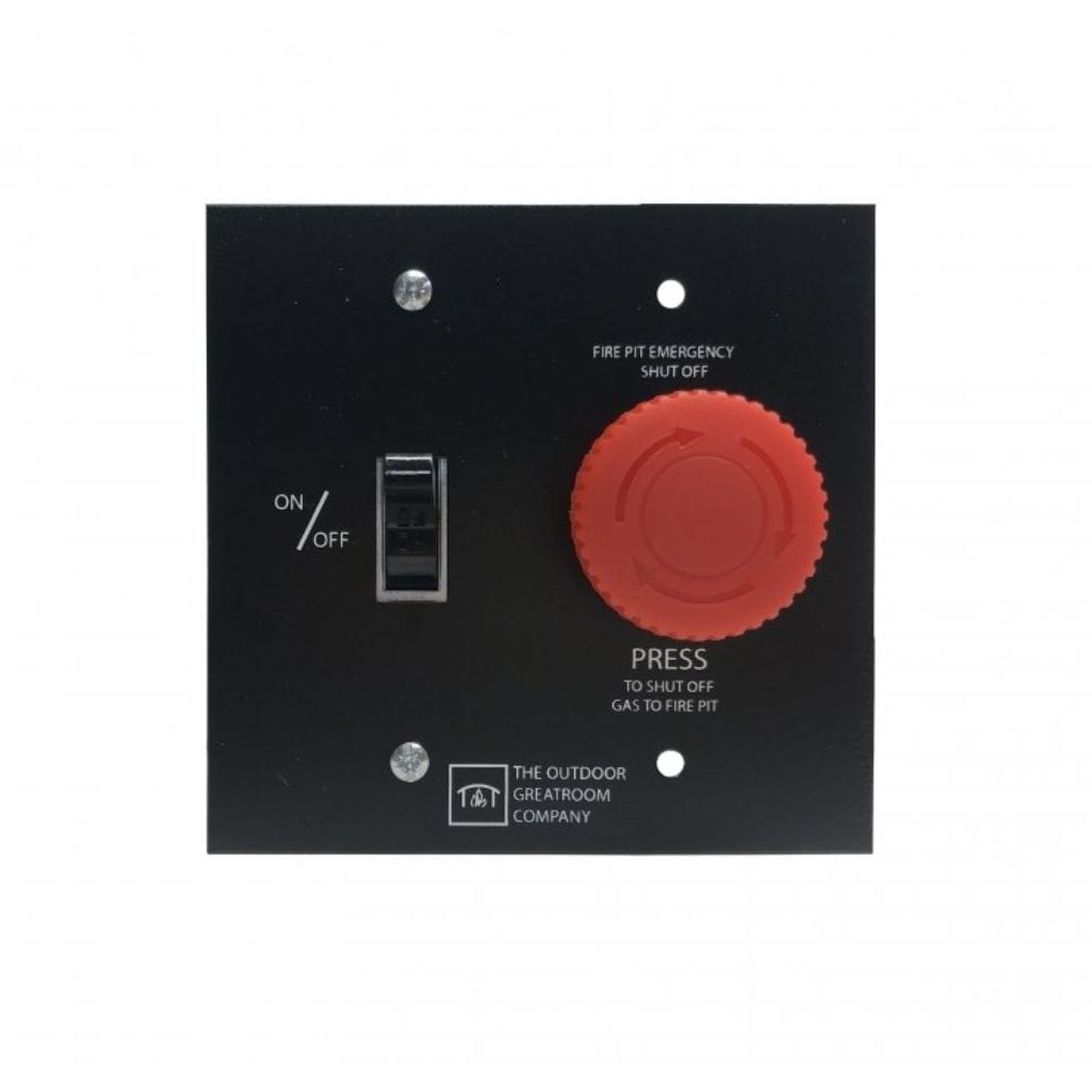The Outdoor GreatRoom Company Wall Switch and E-Stop Control Panel for Crystal Fire Plus Burners
