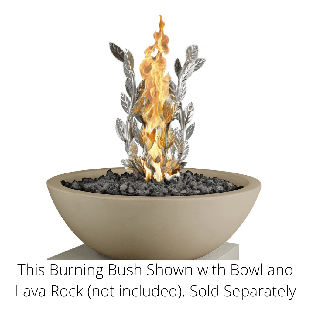The Outdoor Plus 16" Stainless Steel Gas Burning Bush Ornamental Burner for Fire Bowls and Pits