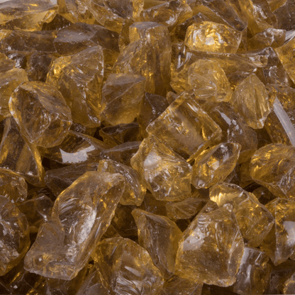 The Outdoor Plus 200 Lbs. Amber Non-Reflective Fire Glass Media