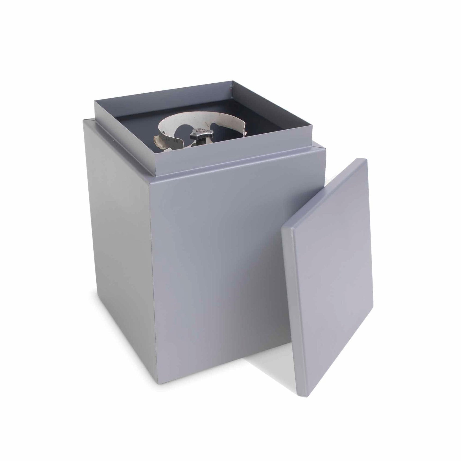 The Outdoor Plus 21" Square Silver Vein Powder Coated Metal Propane Tank Enclosure with Removable Lid