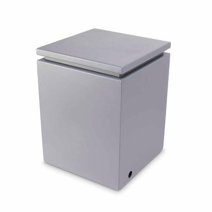 The Outdoor Plus 21" Square White Powder Coated Metal Propane Tank Enclosure with Removable Lid