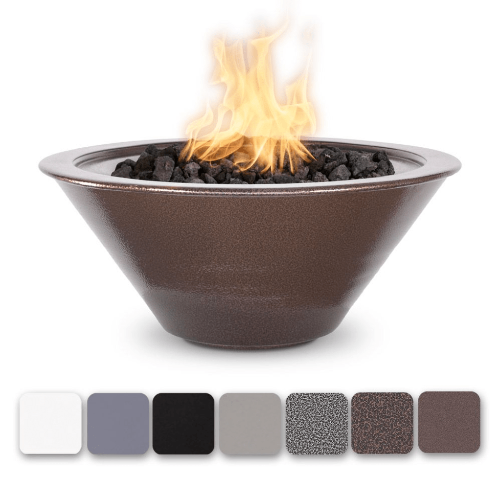 The Outdoor Plus 24" Cazo Powder Coated Steel Round Fire Bowl