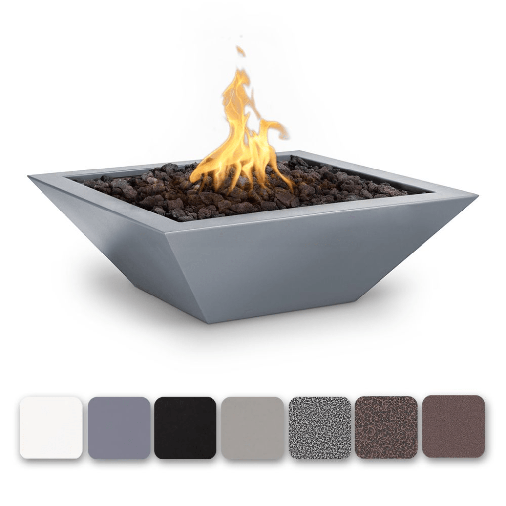 The Outdoor Plus 24" Maya Powder Coated Steel Square Fire Bowl