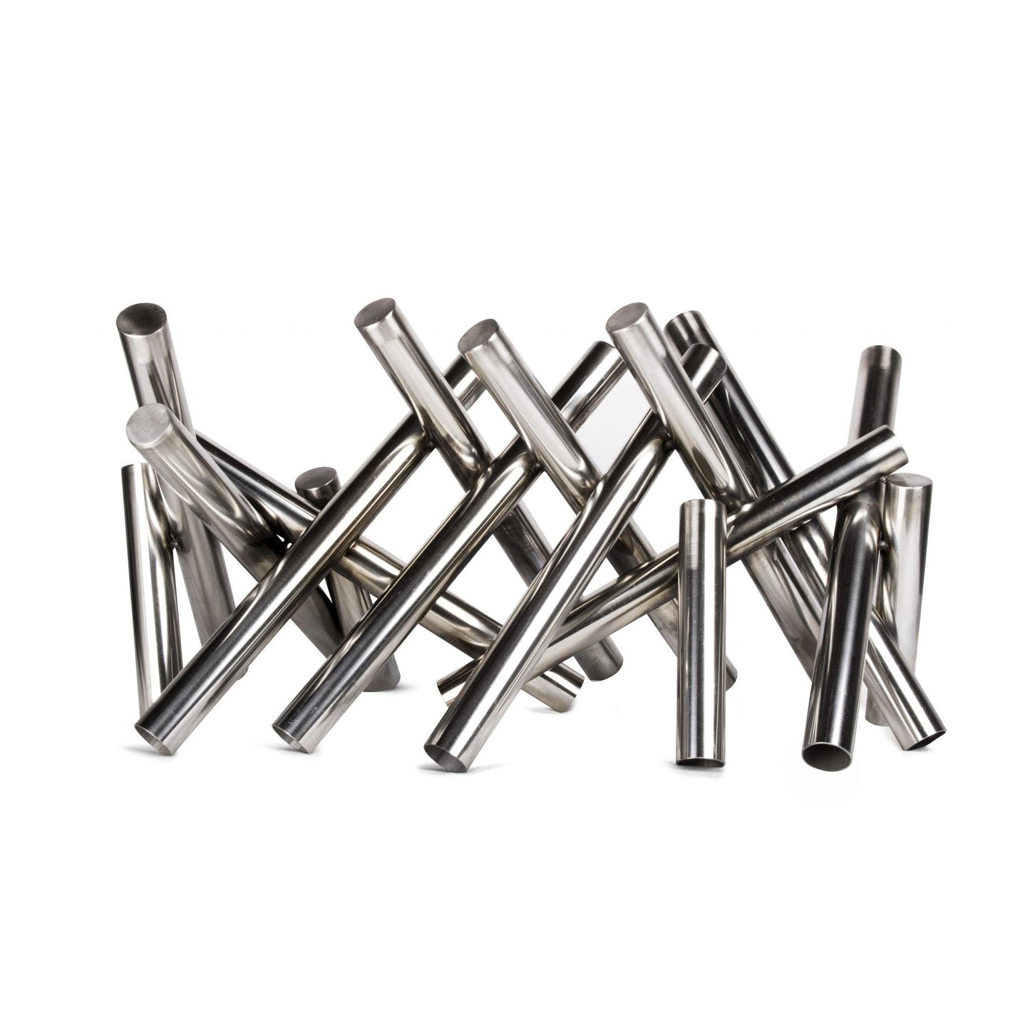 The Outdoor Plus 24" Polished Stainless Steel Logs Ornament