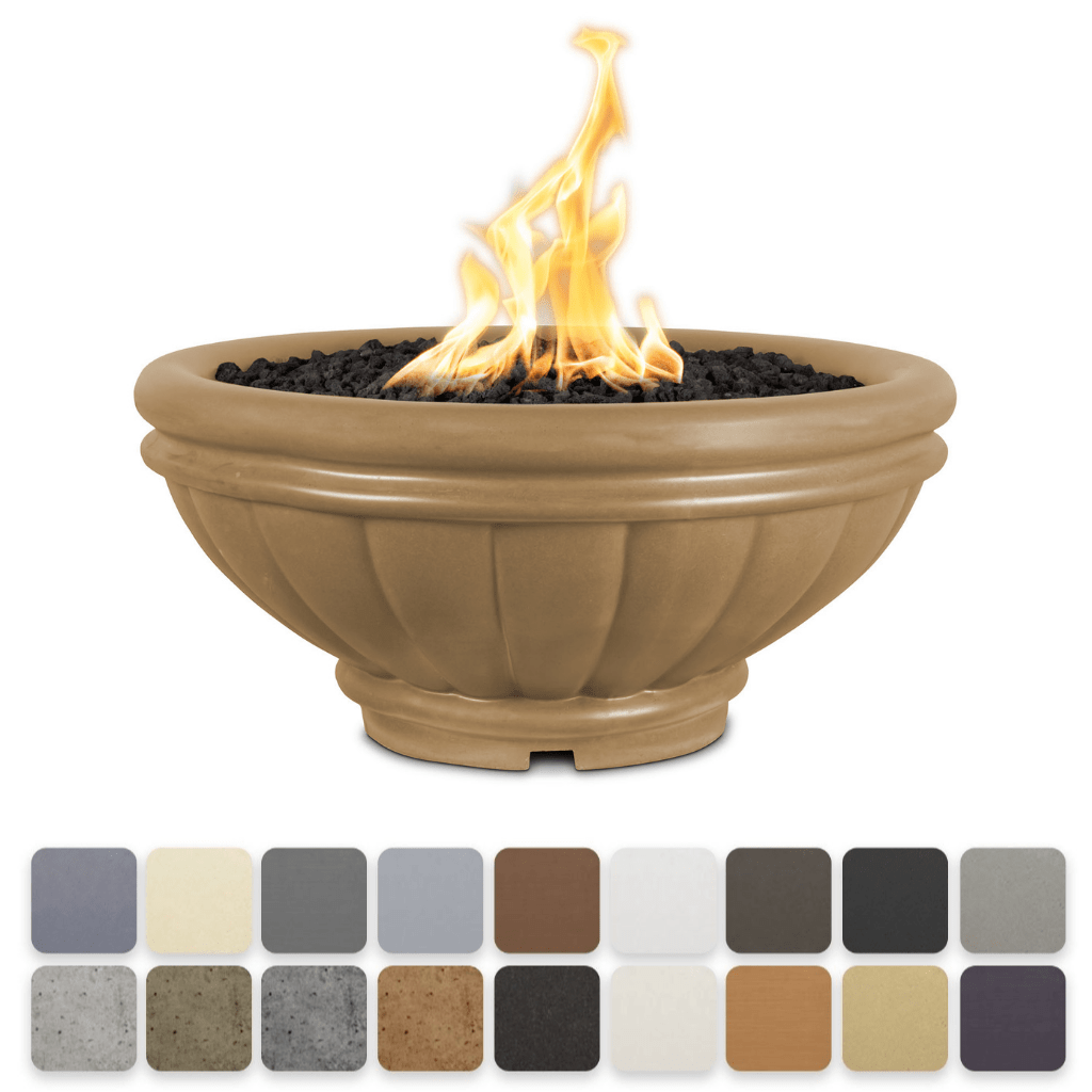 The Outdoor Plus 24" Roma GFRC Concrete Round Fire Bowl