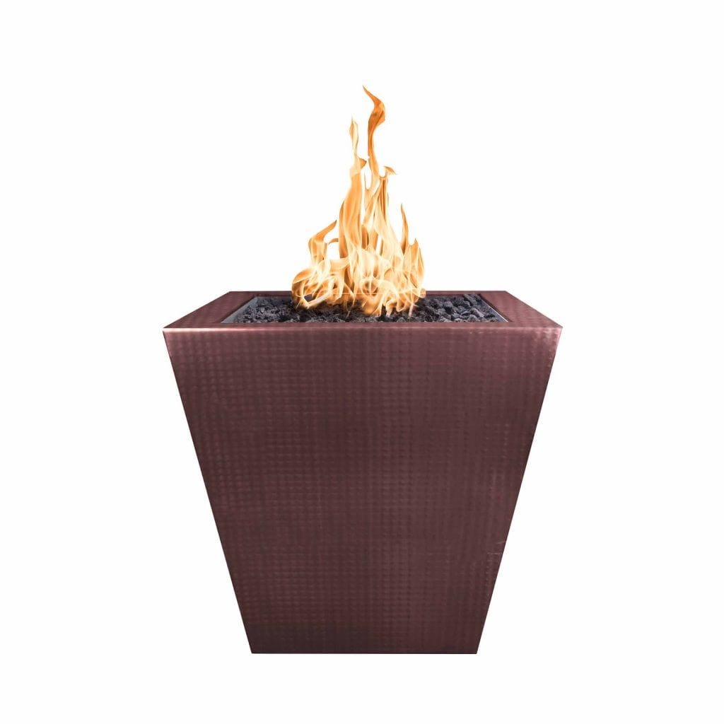 The Outdoor Plus 24" Vista Hammered Copper Square Fire Pit