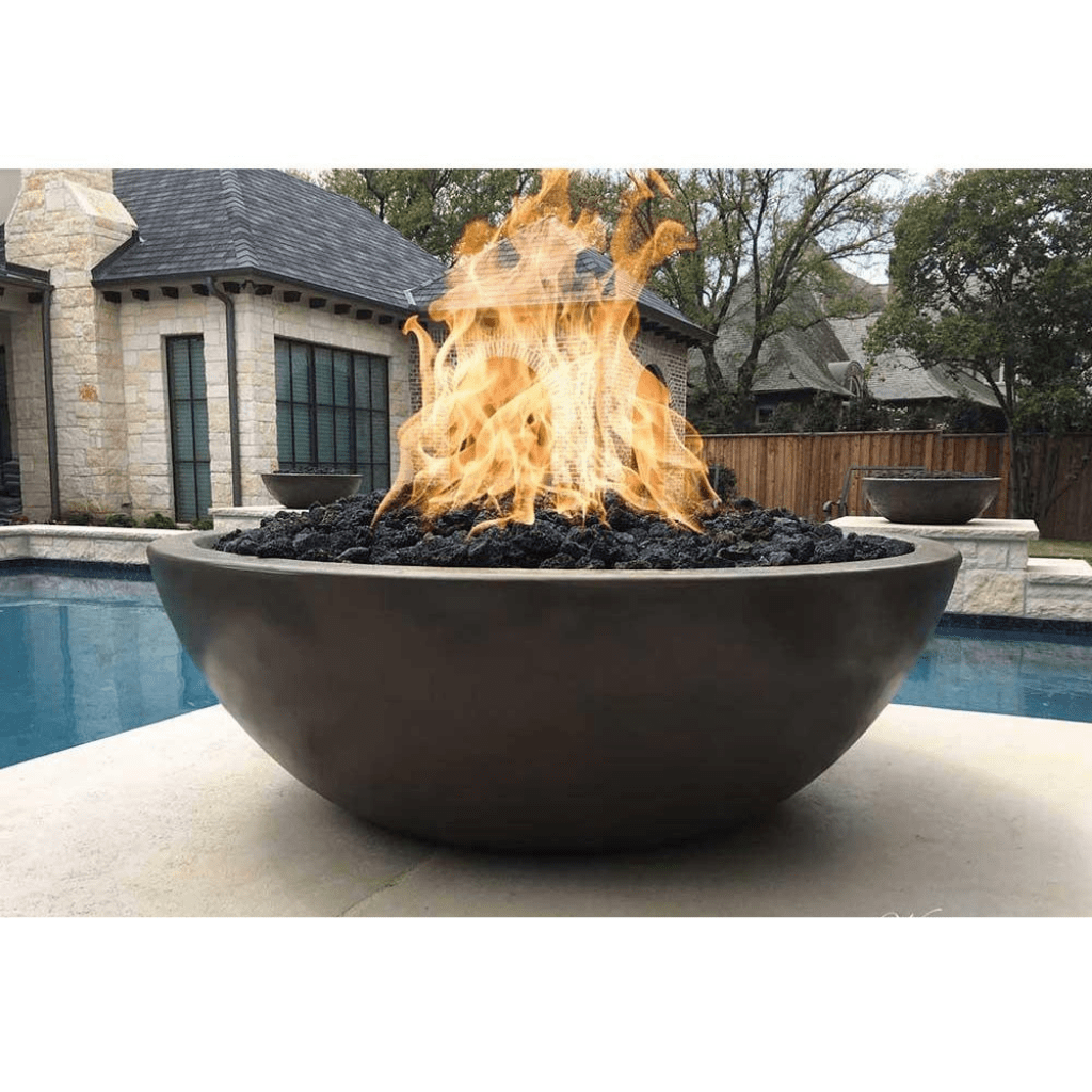 The Outdoor Plus 27" Sedona GFRC Concrete Round Fire Bowl