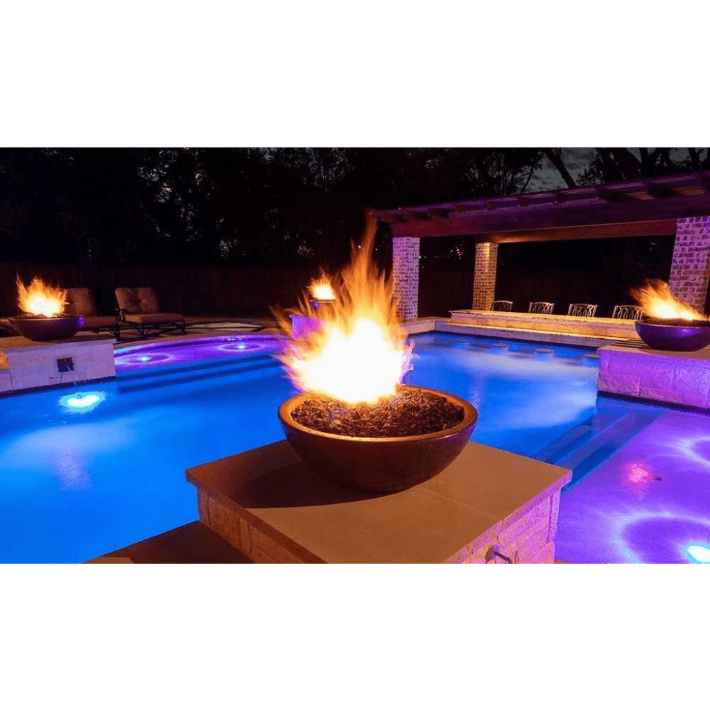 The Outdoor Plus 27" Sedona GFRC Concrete Round Fire Bowl