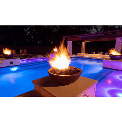 The Outdoor Plus 27" Sedona GFRC Concrete Round Fire Bowl