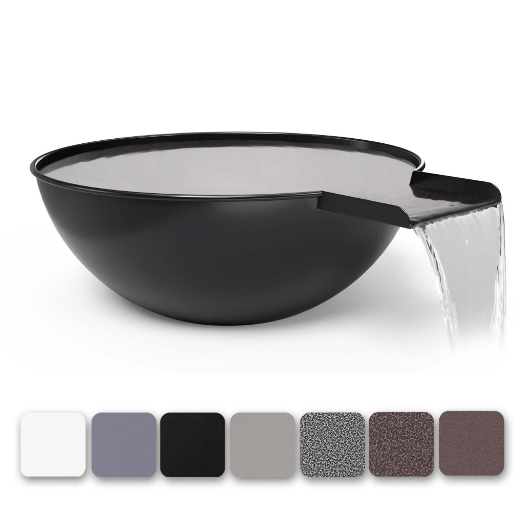 The Outdoor Plus 27" Sedona Powder Coated Steel Round Water Bowl