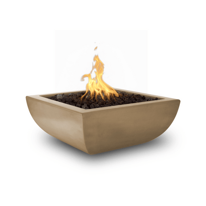 The Outdoor Plus 30" Avalon GFRC Concrete Square Fire Bowl