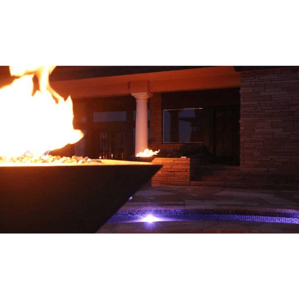 The Outdoor Plus 30" Maya GFRC Concrete Square Fire Bowl