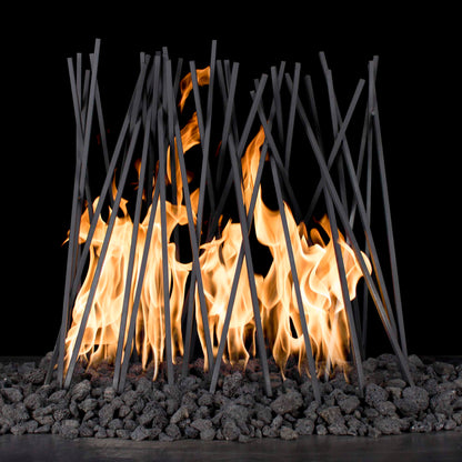 The Outdoor Plus 30" Milled Stainless Steel Fire Twigs Ornament