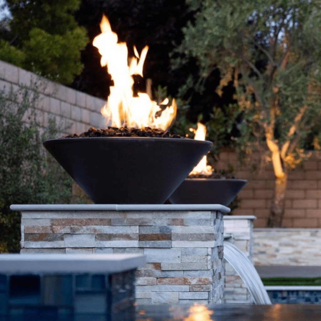 The Outdoor Plus 31" Cazo GFRC Concrete Round Fire Bowl