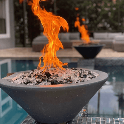 The Outdoor Plus 31" Cazo GFRC Concrete Round Fire Bowl