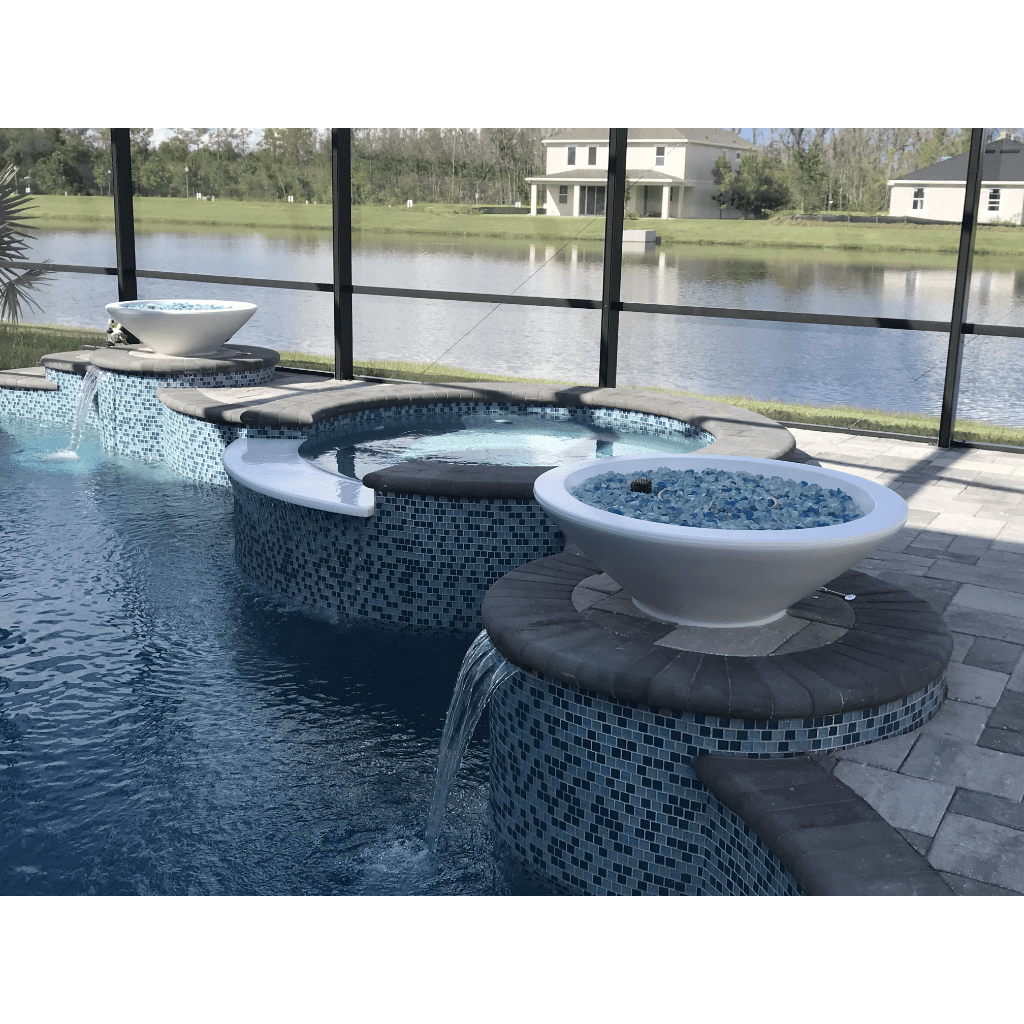 The Outdoor Plus 31" Cazo GFRC Concrete Round Fire Bowl