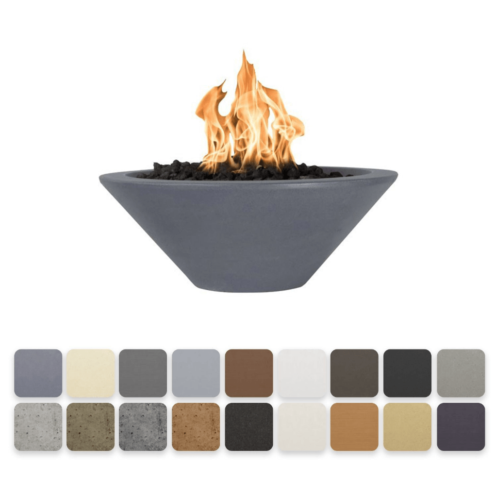 The Outdoor Plus 31" Cazo GFRC Concrete Round Fire Bowl