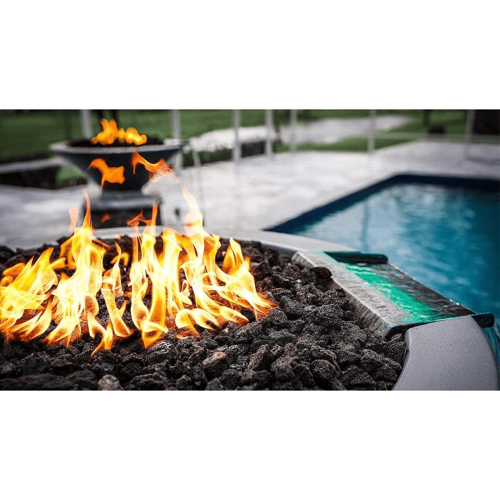 The Outdoor Plus 31" Cazo GFRC Concrete Round Fire and Water Bowl