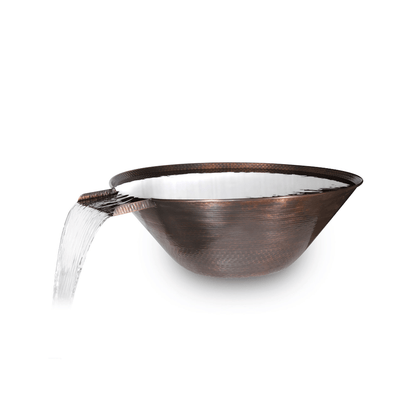The Outdoor Plus 31" Remi Hammered Copper Round Water Bowl