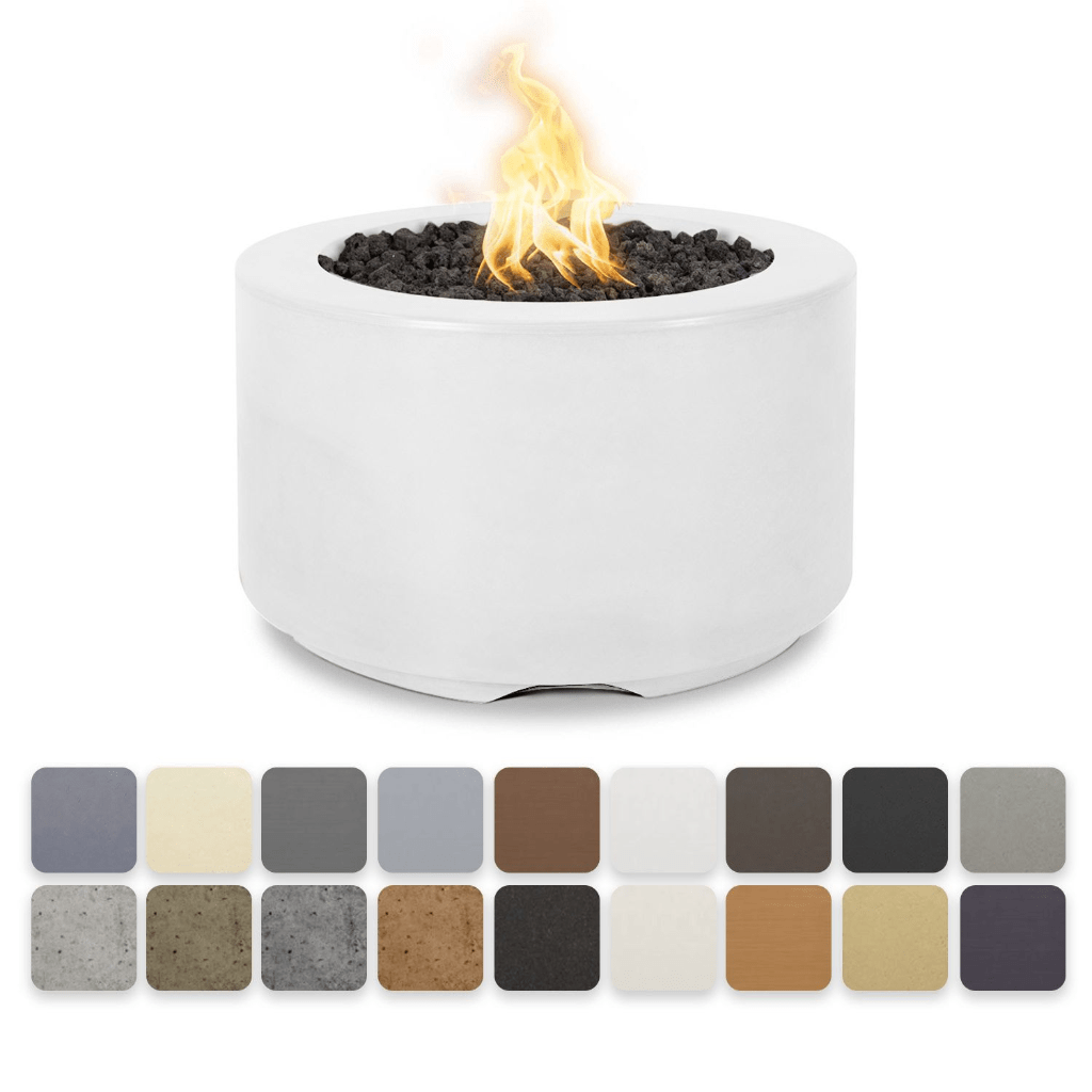 The Outdoor Plus 32" Florence GFRC Concrete Round Liquid Propane Fire Pit